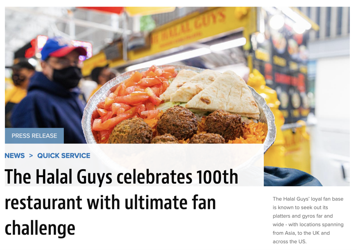 The Halal Guys 100 Store Anniversary Challenge